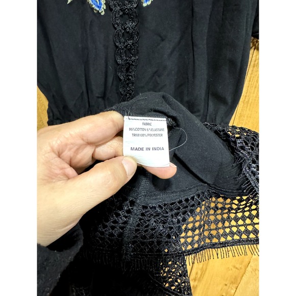 Black Embroidered Dress - Picture 5 of 5